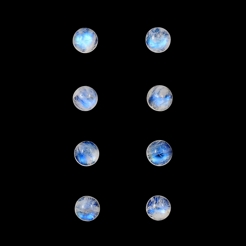 Rainbow Moonstone 10 Piece 5x5x3 mm Round Shape Polished Gemstone LS88-06631