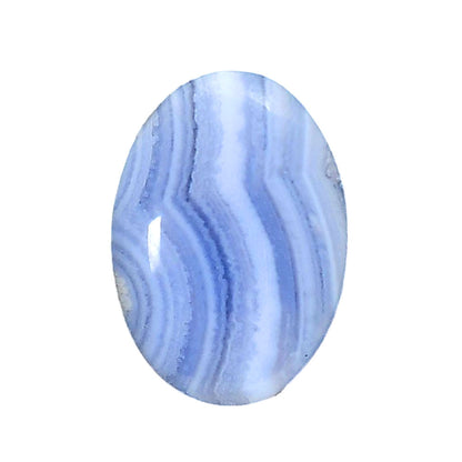 Blue Lace Agate 18.3x26x5.3 mm Oval Shape Polished Gemstone LS89-05430