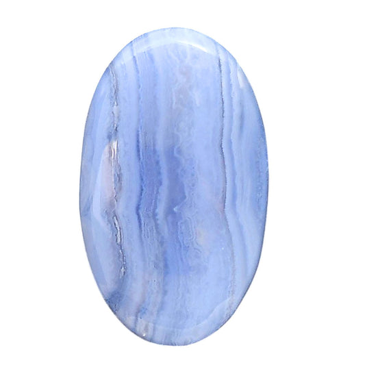 Blue Lace Agate 22.7x38.2x6 mm Oval Shape Polished Gemstone LS89-05431