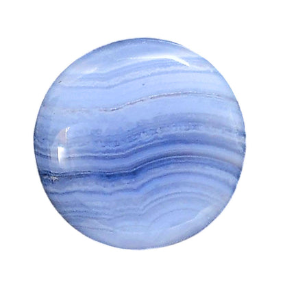 Blue Lace Agate 22.5x22.5x6 mm Round Shape Polished Gemstone LS89-05432