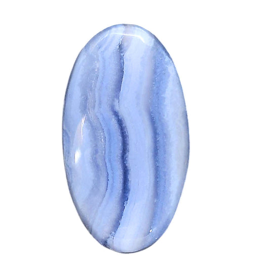 Blue Lace Agate 17.5x31.6x6 mm Oval Shape Polished Gemstone LS89-05434