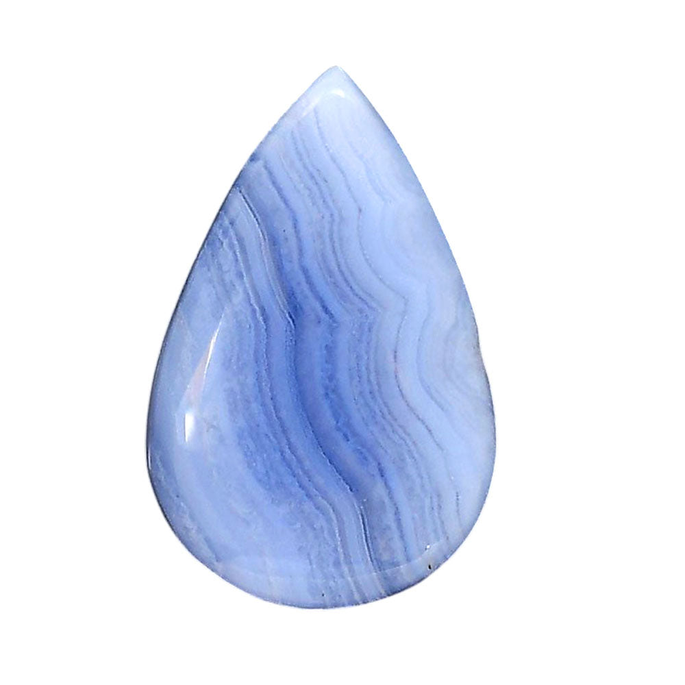Blue Lace Agate 21.8x33.7x6 mm Pear Shape Polished Gemstone LS89-05435