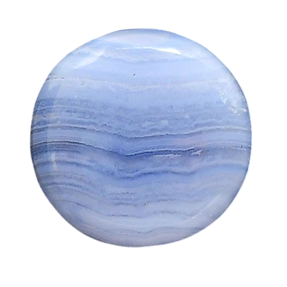 Blue Lace Agate 22.5x22.5x5.8 mm Round Shape Polished Gemstone LS89-05437