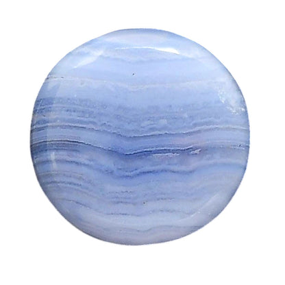 Blue Lace Agate 22.5x22.5x5.8 mm Round Shape Polished Gemstone LS89-05437