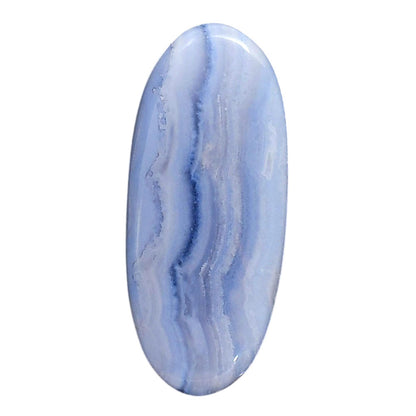 Blue Lace Agate 17.4x40x6 mm Oval Shape Polished Gemstone LS89-05439
