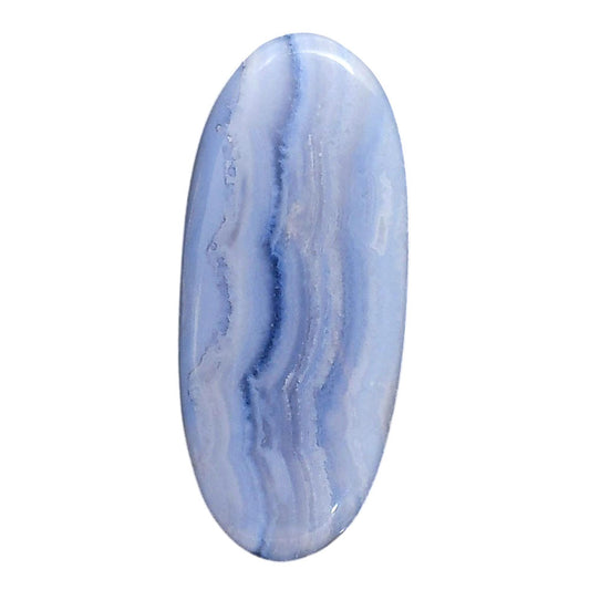 Blue Lace Agate 17.4x40x6 mm Oval Shape Polished Gemstone LS89-05439