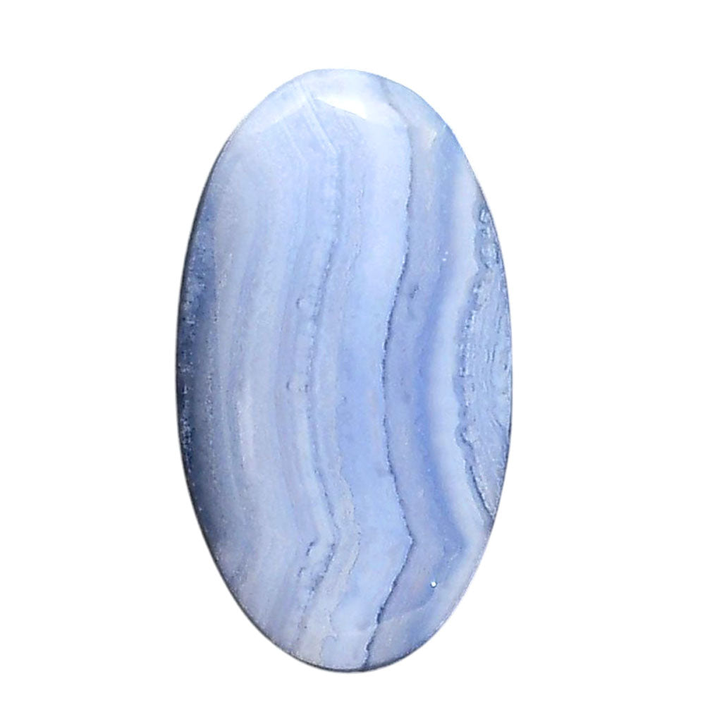 Blue Lace Agate 17x30.5x6 mm Oval Shape Polished Gemstone LS89-05440