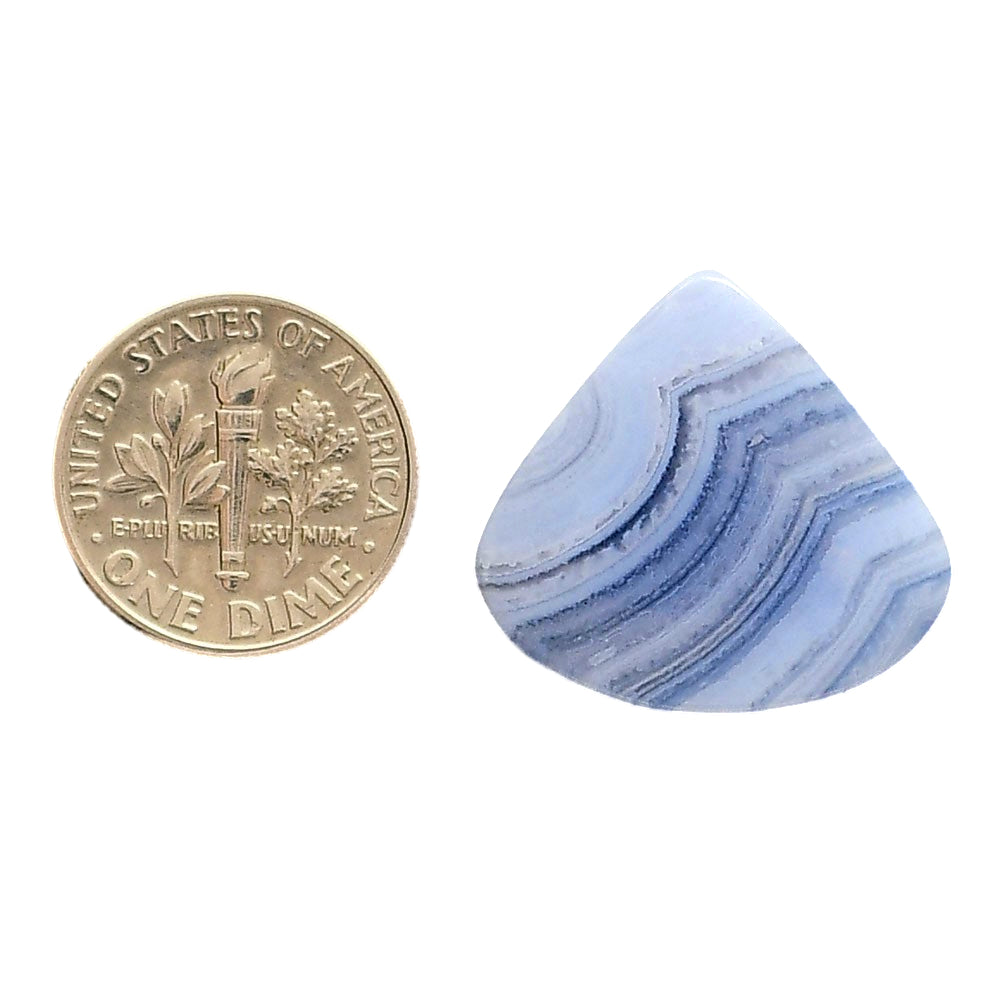 Blue Lace Agate 21.5x23.1x4 mm Heart Shape Polished Gemstone LS89-05442