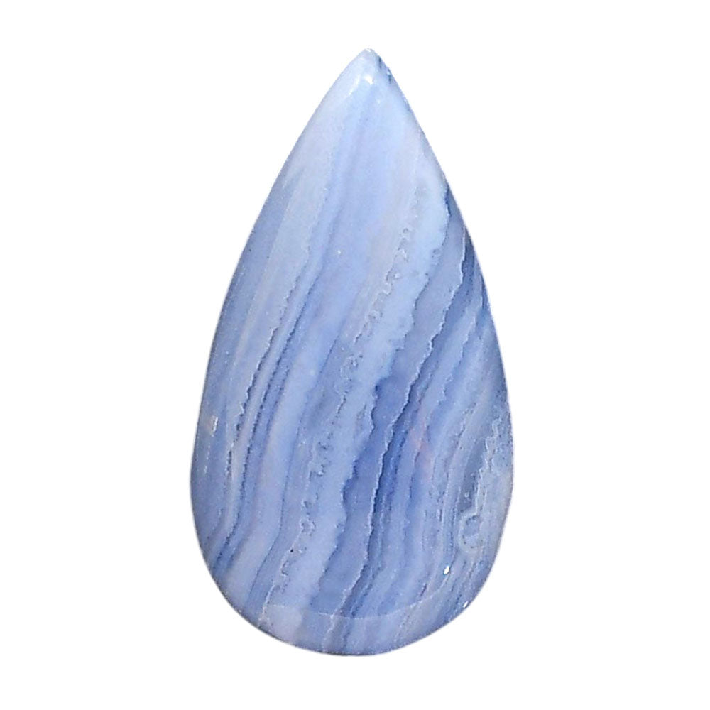 Blue Lace Agate 16.8x31.4x5.7 mm Pear Shape Polished Gemstone LS89-05444