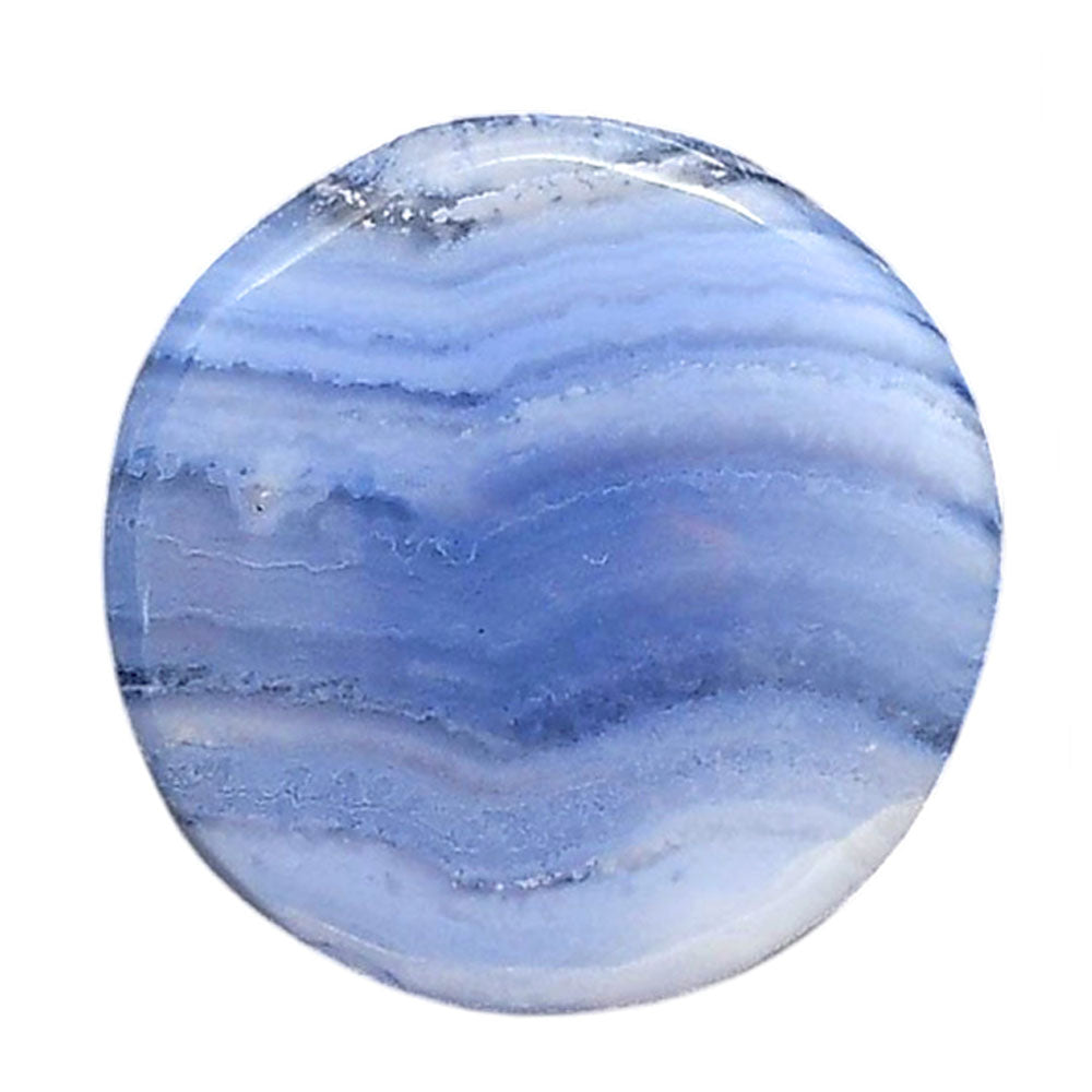 Blue Lace Agate 25.5x25.5x5.5 mm Round Shape Polished Gemstone LS89-05447