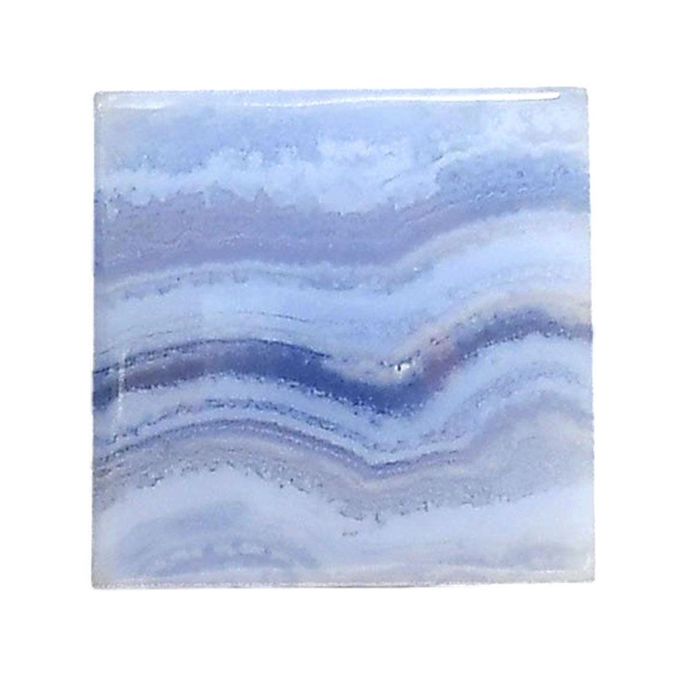 Blue Lace Agate 19.3x19.4x6 mm Baguette Shape Polished Gemstone LS89-05448