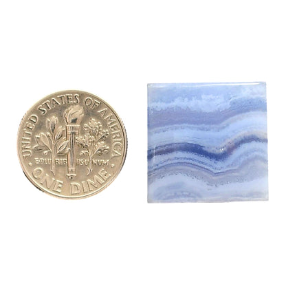 Blue Lace Agate 19.3x19.4x6 mm Baguette Shape Polished Gemstone LS89-05448