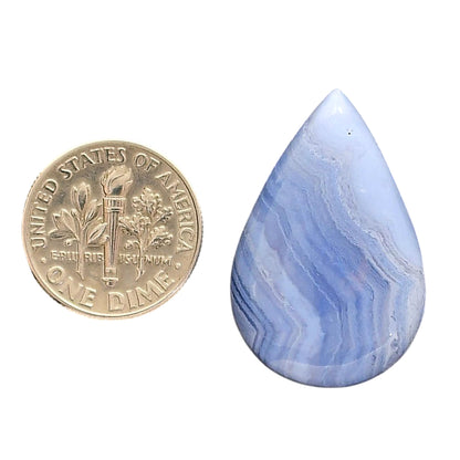 Blue Lace Agate 19.1x29.2x6 mm Pear Shape Polished Gemstone LS89-05450