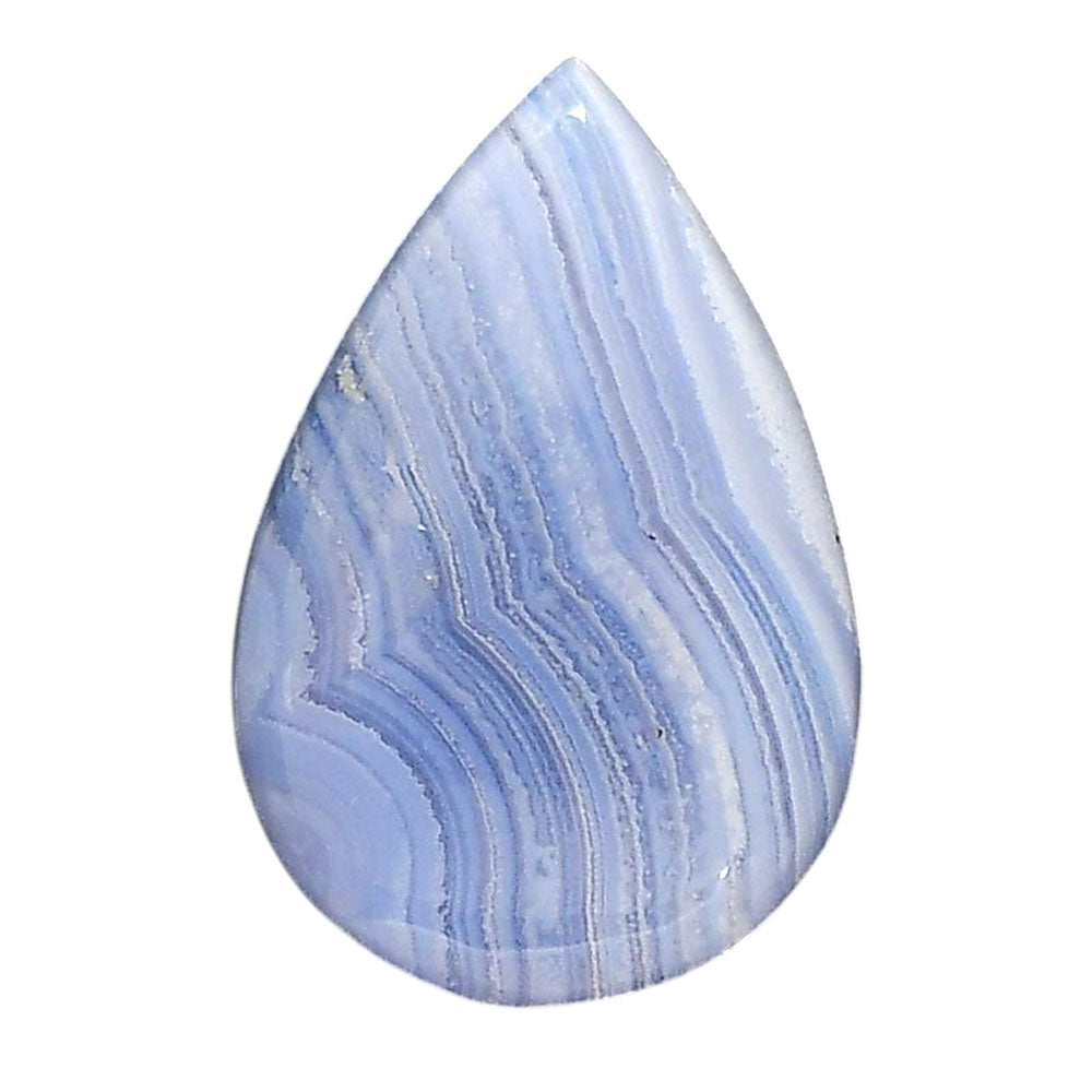 Blue Lace Agate 22.25x33.5x6 mm Pear Shape Polished Gemstone LS89-05455