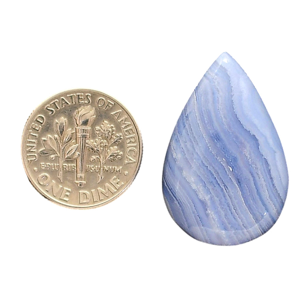 Blue Lace Agate 18.3x28.2x6.3 mm Pear Shape Polished Gemstone LS89-05456