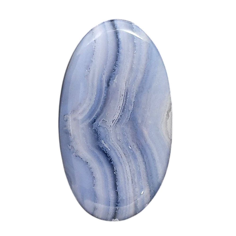 Blue Lace Agate 19x33.45x5.5 mm Oval Shape Polished Gemstone LS89-05460