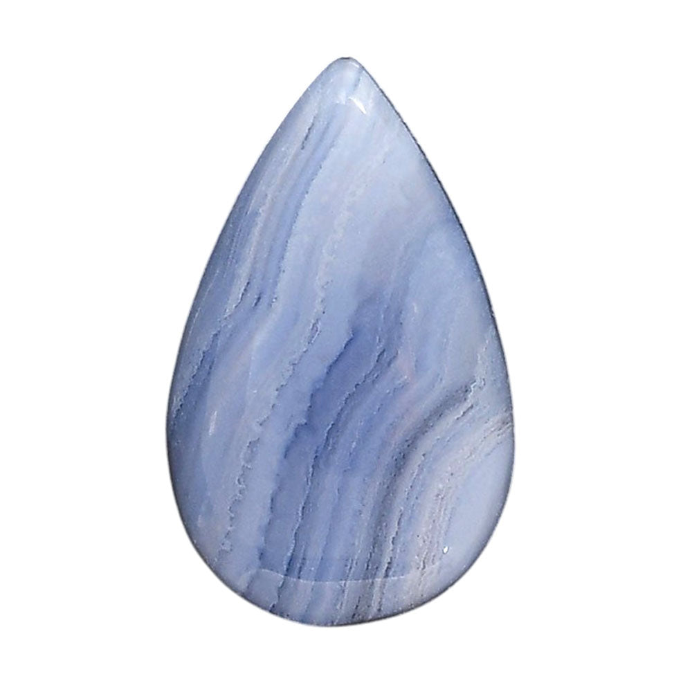 Blue Lace Agate 18.8x30.55x6 mm Pear Shape Polished Gemstone LS89-05461
