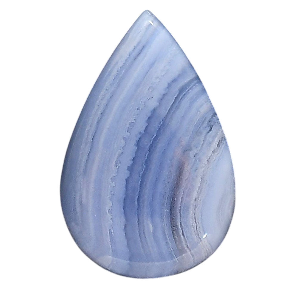 Blue Lace Agate 21x33.5x6 mm Pear Shape Polished Gemstone LS89-05462