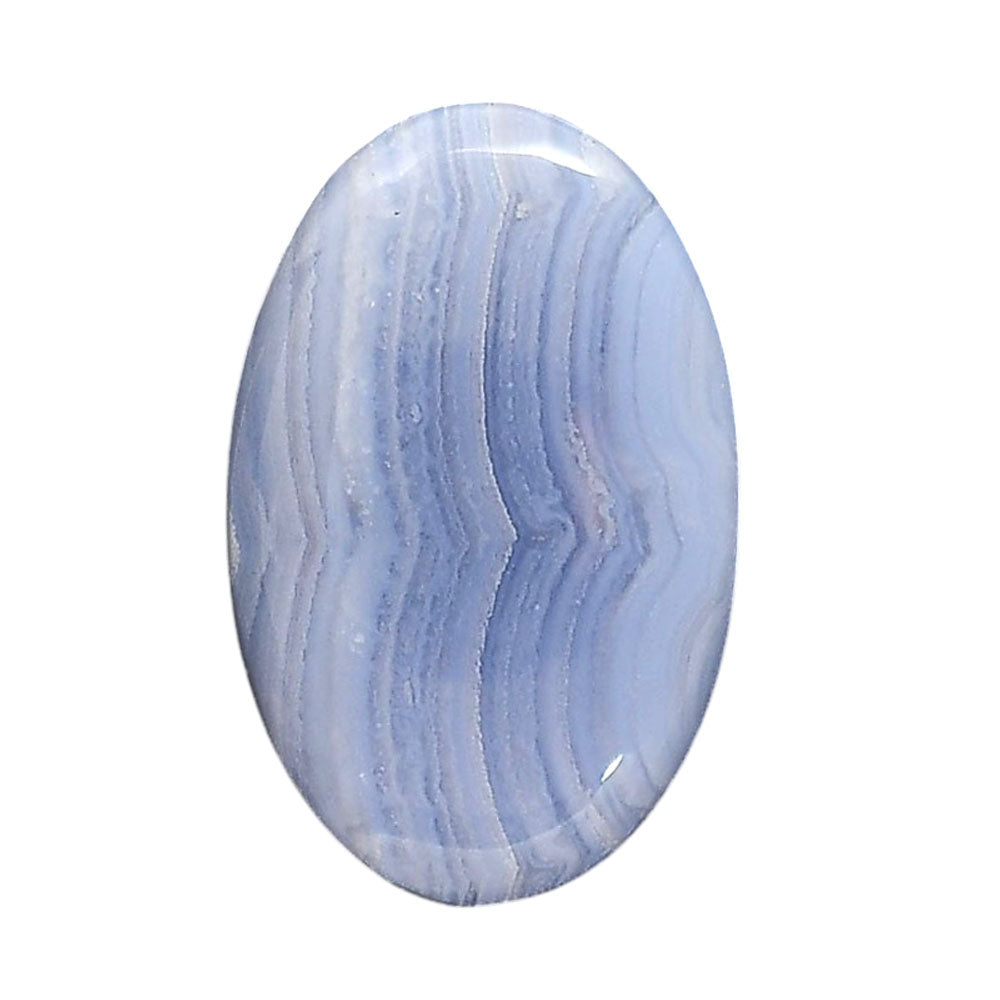 Blue Lace Agate 20.5x32.1x6 mm Oval Shape Polished Gemstone LS89-05463