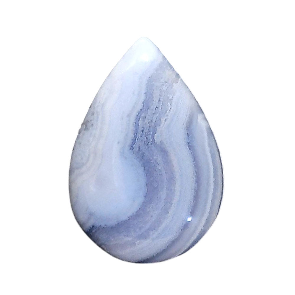 Blue Lace Agate 19x27.8x5.7 mm Pear Shape Polished Gemstone LS89-05465