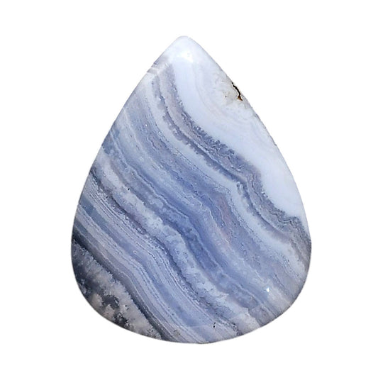 Blue Lace Agate 26.5x34x6.4 mm Pear Shape Polished Gemstone LS89-05466