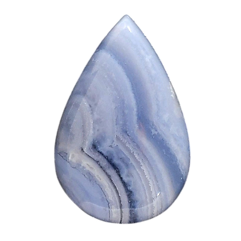 Blue Lace Agate 19x29x6 mm Pear Shape Polished Gemstone LS89-05468