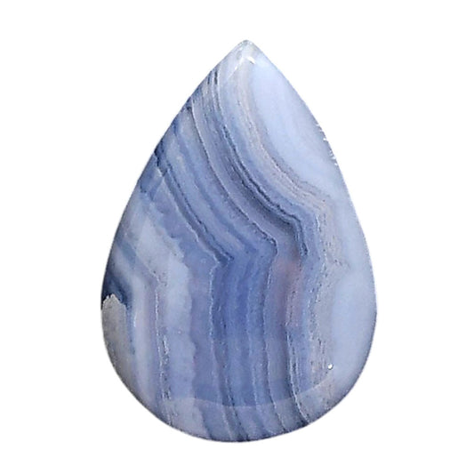 Blue Lace Agate 18.5x27x5.7 mm Pear Shape Polished Gemstone LS89-05469
