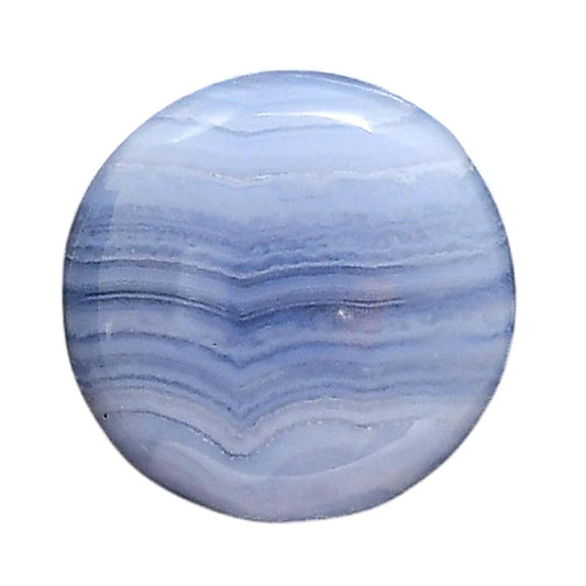 Blue Lace Agate 22.5x22.5x6.5 mm Round Shape Polished Gemstone LS89-05470