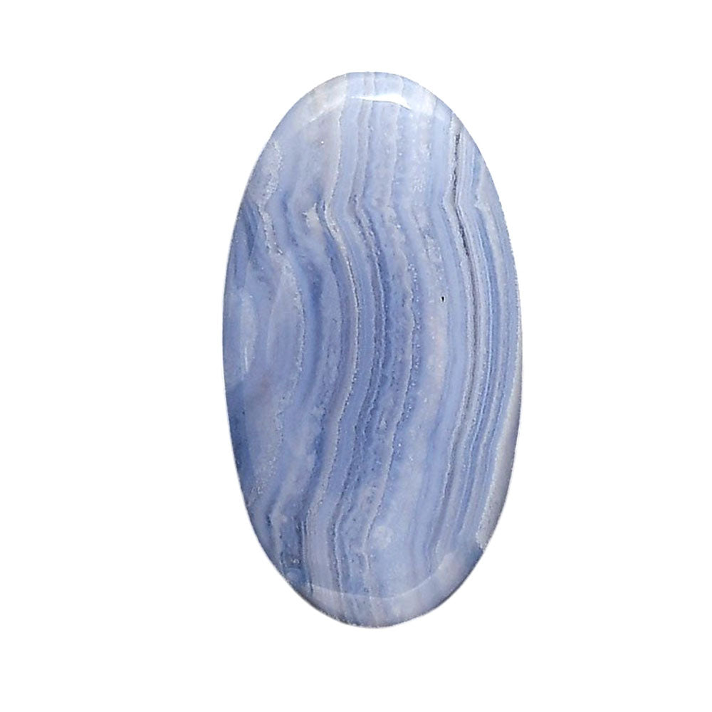Blue Lace Agate 19.1x35.25x6 mm Oval Shape Polished Gemstone LS89-05472