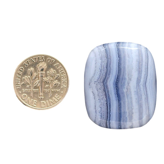 Blue Lace Agate 23x27.4x6.2 mm Cushion Shape Polished Gemstone LS89-05473