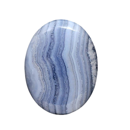Blue Lace Agate 26x33.8x7 mm Oval Shape Polished Gemstone LS89-05480