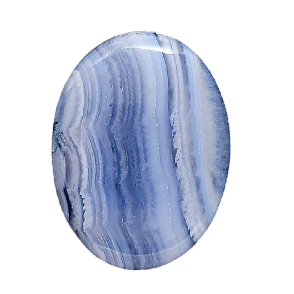 Blue Lace Agate 25x33.4x6 mm Oval Shape Polished Gemstone LS89-05485