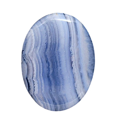 Blue Lace Agate 25x33.4x6 mm Oval Shape Polished Gemstone LS89-05485
