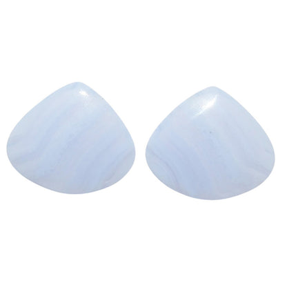 Blue Lace Agate Pair 19.1x22x4.3 mm Heart Shape Polished Gemstone LS89-07744