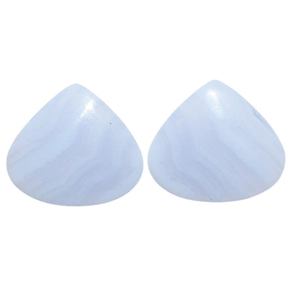 Blue Lace Agate Pair 19.6x22.15x4.5 mm Heart Shape Polished Gemstone LS89-07746