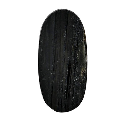 Black Tourmaline Rough 15.4x32.25x6.5 mm Oval Shape Polished Gemstone LS90-05592