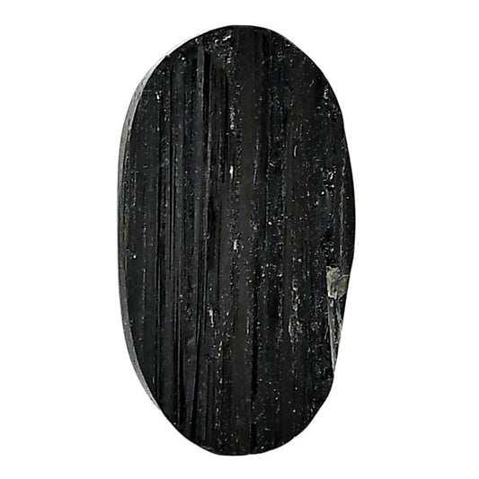 Black Tourmaline Rough 16.8x19.6x8 mm Oval Shape Polished Gemstone LS90-05593