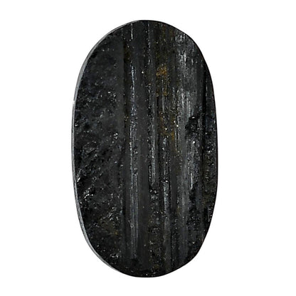 Black Tourmaline Rough 17.9x31.4x5 mm Oval Shape Polished Gemstone LS90-05594