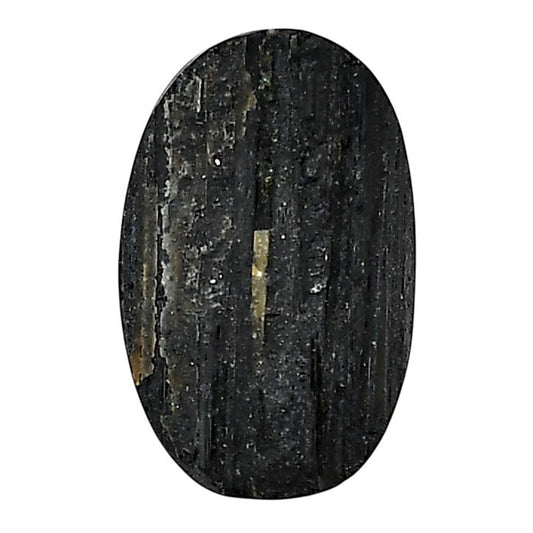 Black Tourmaline Rough 16.8x26.45x6 mm Oval Shape Polished Gemstone LS90-05595