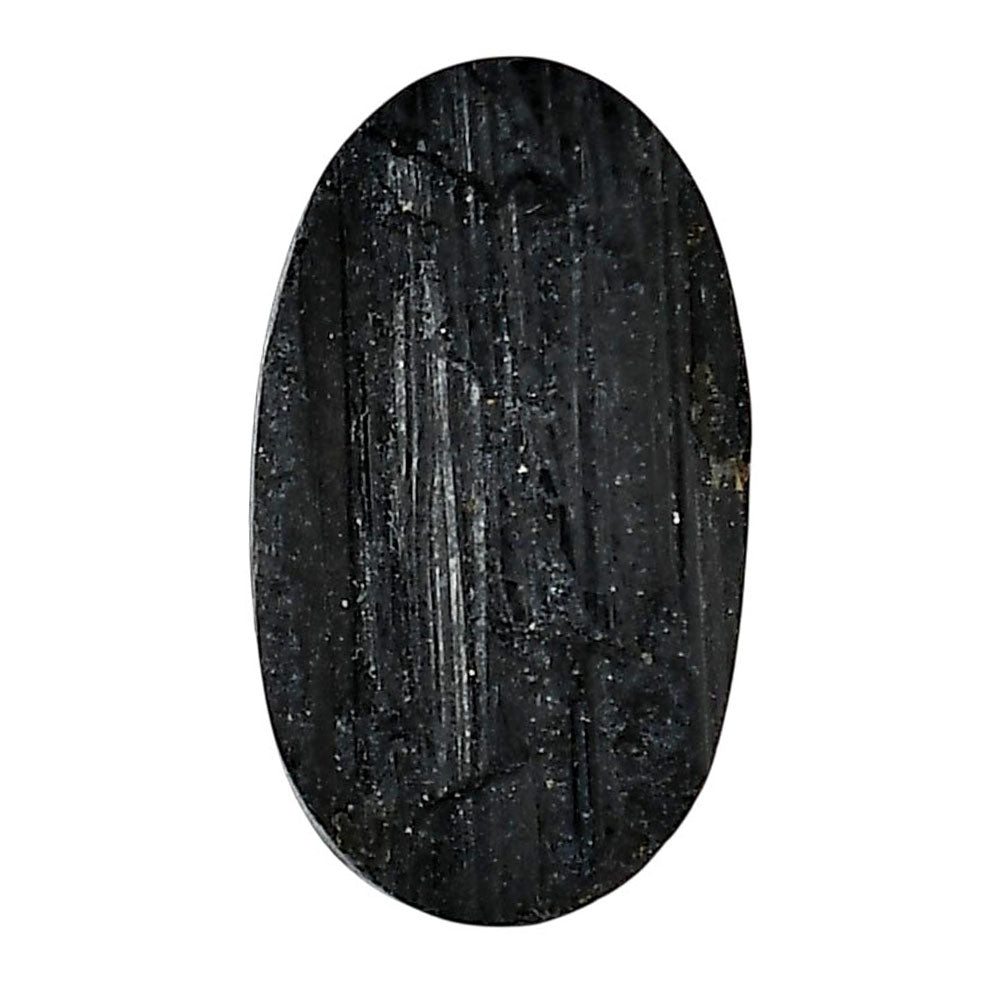 Black Tourmaline Rough 17.6x30.55x7 mm Oval Shape Polished Gemstone LS90-05596