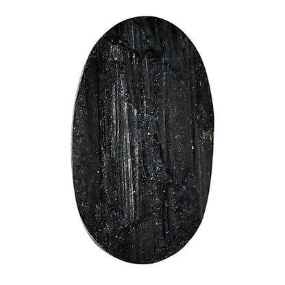 Black Tourmaline Rough 17.6x30.55x7 mm Oval Shape Polished Gemstone LS90-05596