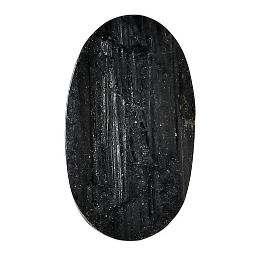 Black Tourmaline Rough 17.6x30.55x7 mm Oval Shape Polished Gemstone LS90-05596