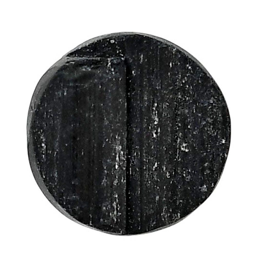 Black Tourmaline Rough 20.3x20.3x6 mm Round Shape Polished Gemstone LS90-05597
