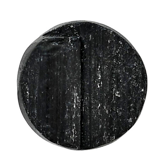 Black Tourmaline Rough 20.3x20.3x6 mm Round Shape Polished Gemstone LS90-05597