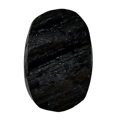 Black Tourmaline Rough 15x22.3x8 mm Oval Shape Polished Gemstone LS90-05600