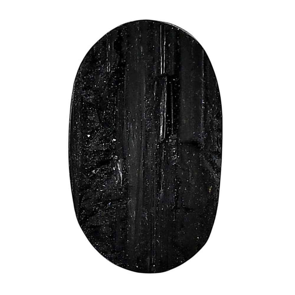 Black Tourmaline Rough 17.3x28.4x7 mm Oval Shape Polished Gemstone LS90-05601