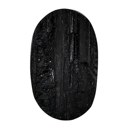 Black Tourmaline Rough 17.3x28.4x7 mm Oval Shape Polished Gemstone LS90-05601