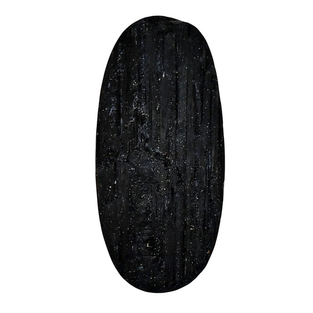 Black Tourmaline Rough 18x38x6.5 mm Oval Shape Polished Gemstone LS90-05602