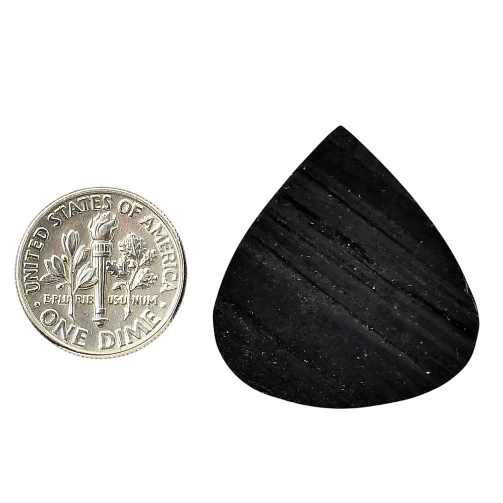 Black Tourmaline Rough 27.2x28.8x7 mm Heart Shape Polished Gemstone LS90-05603
