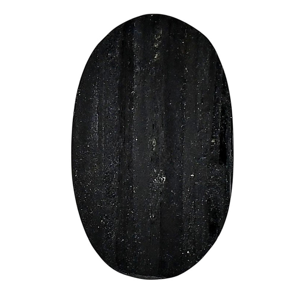 Black Tourmaline Rough 20.7x33.7x6.5 mm Oval Shape Polished Gemstone LS90-05604